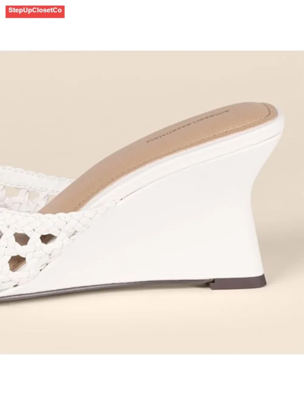 Women's Wedge Sandals with Memory Foam Insole Faux Leather